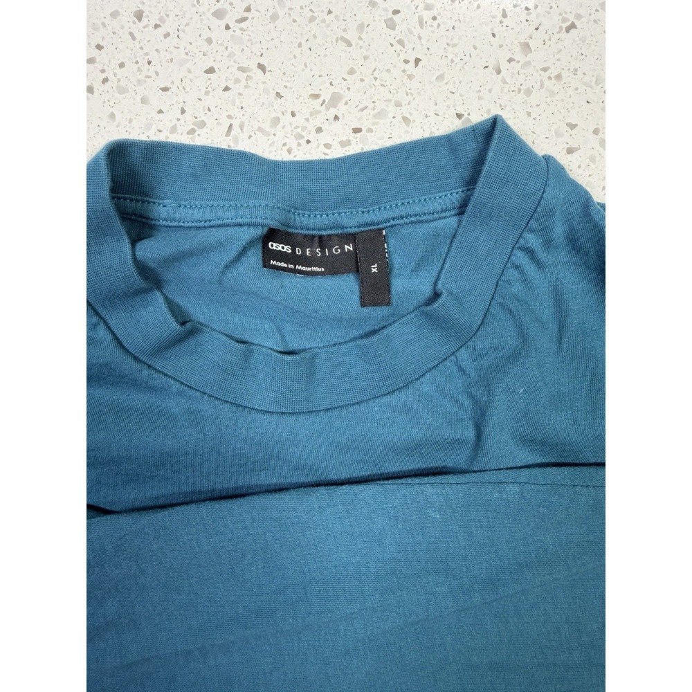 ASOS DESIGN Sunrise Records Studio Graphic Blue T-Shirt Crew Neck Size XL - Picture 4 of 7